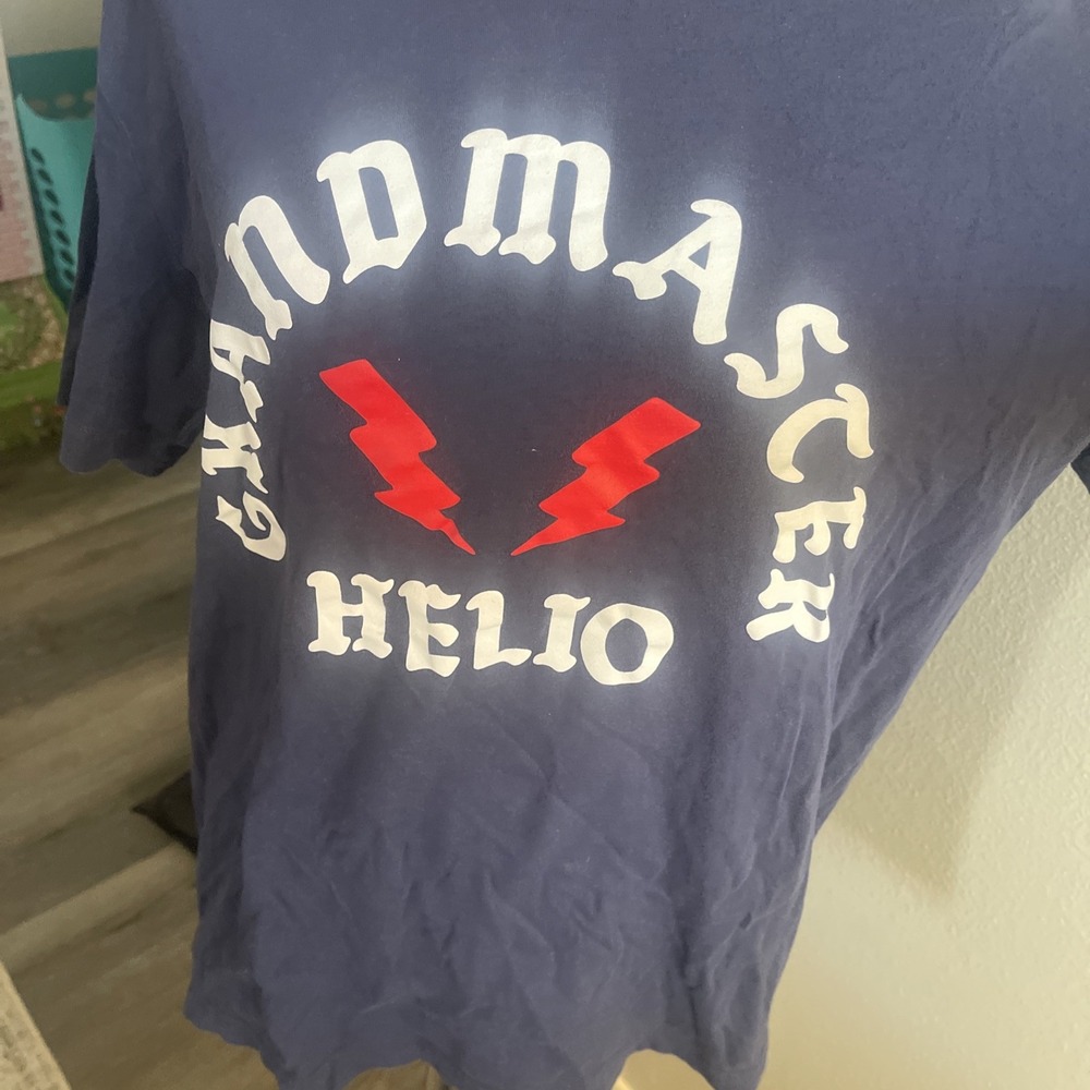 Hyperfly Men Tshirt Size L Grand Master Hello Navy